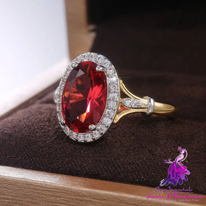 Pomegranate Jacinth Two Color Ring