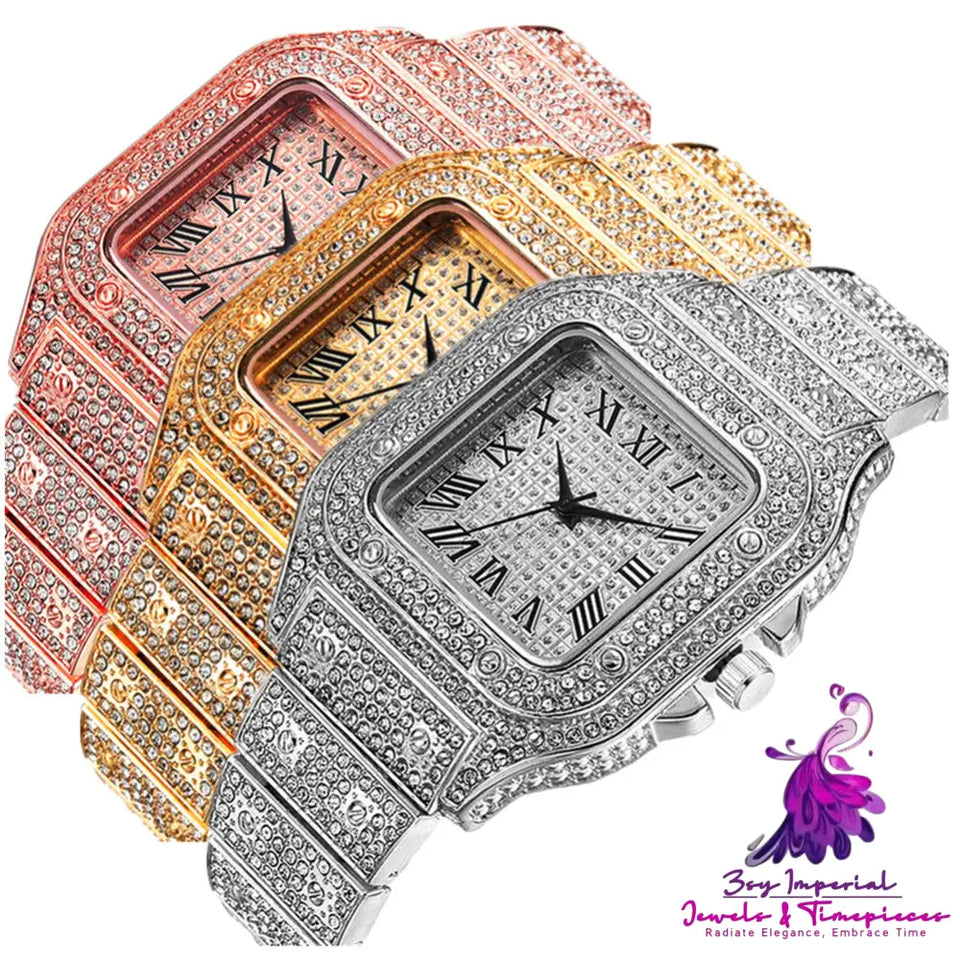 Roman Grain Graduation Quartz Watch Set