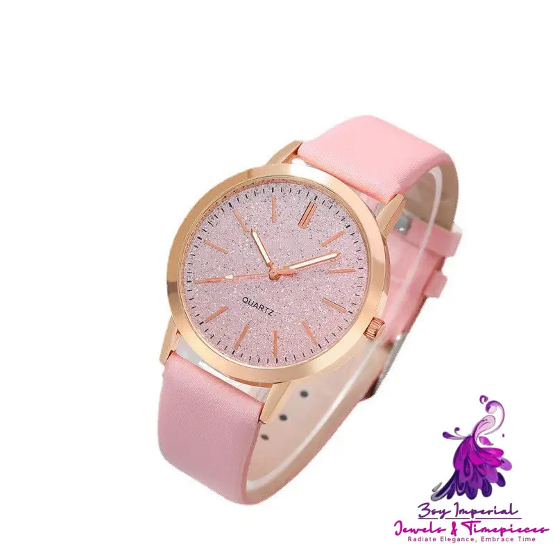 Round Pointer Quartz Women’s Watch Set