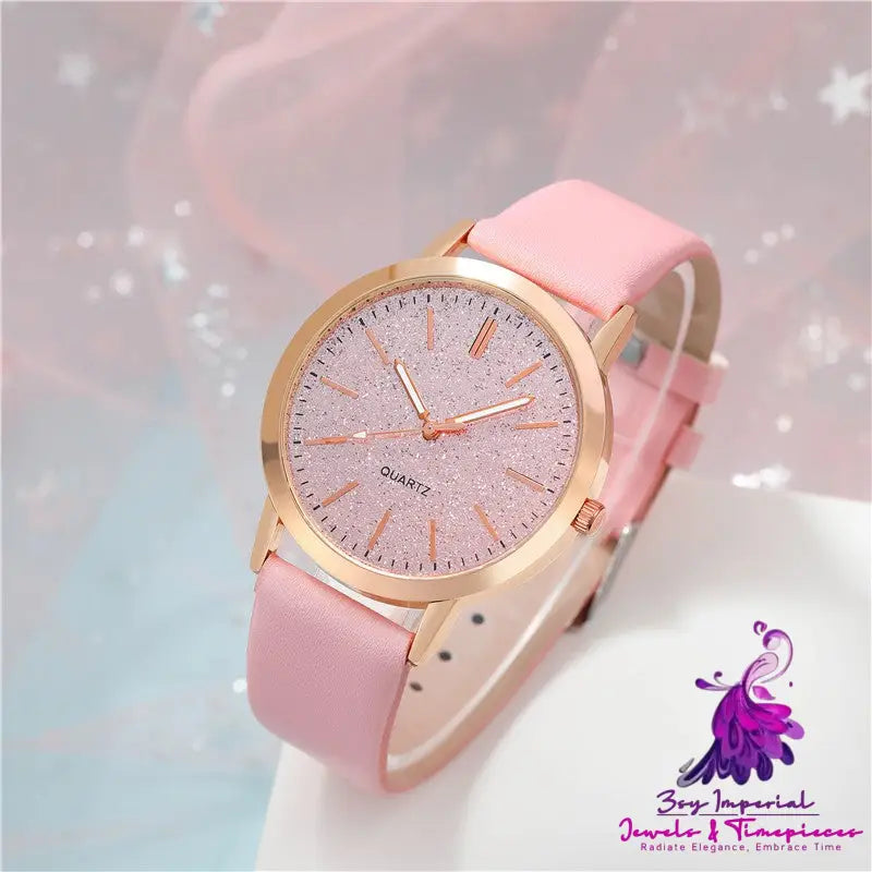 Round Pointer Quartz Women’s Watch Set