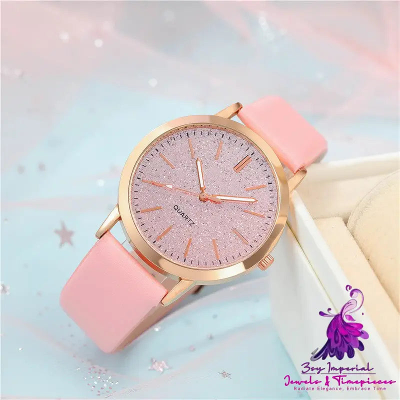 Round Pointer Quartz Women’s Watch Set