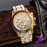 Rainbow Diamond Quartz Watch