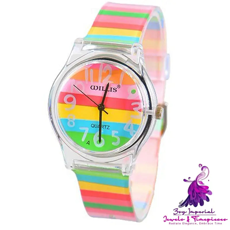 Sporty Striped Student Quartz Watch