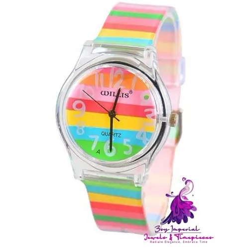 Sporty Striped Student Quartz Watch