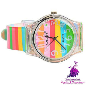 Sporty Striped Student Quartz Watch