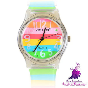 Sporty Striped Student Quartz Watch