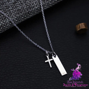 Silver Cross Pendant Necklace