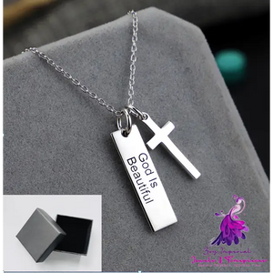 Silver Cross Pendant Necklace