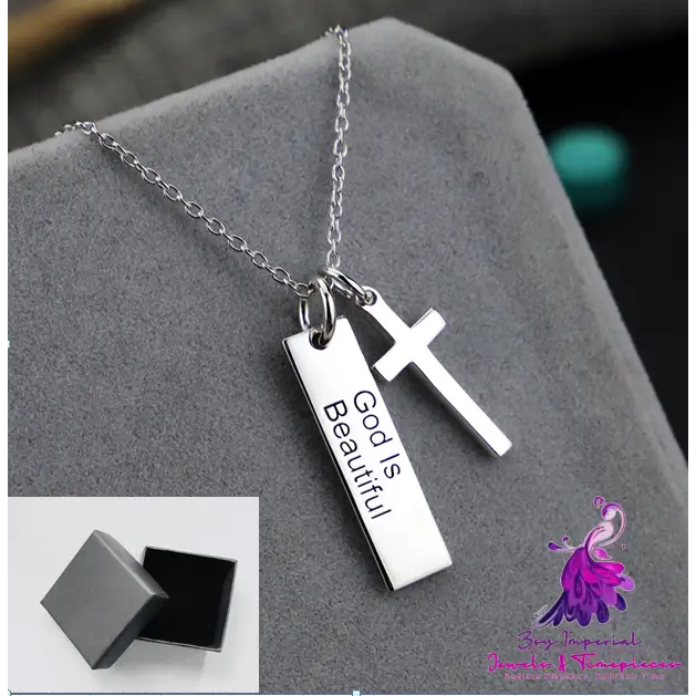 Silver Cross Pendant Necklace