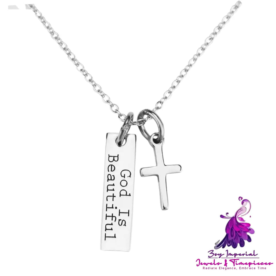 Silver Cross Pendant Necklace