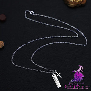 Silver Cross Pendant Necklace