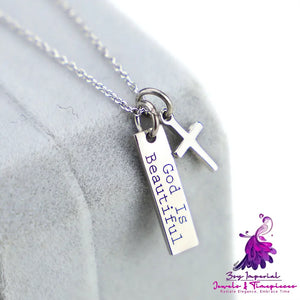 Silver Cross Pendant Necklace