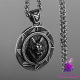 Wolf Head Titanium Steel Pendant Retro