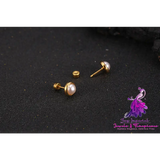 Ladies Simple Retro Small Pearl Earrings