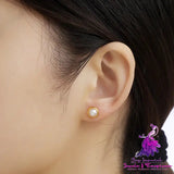 Ladies Simple Retro Small Pearl Earrings