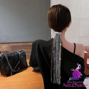 Rhinestone Hairpins with Tassels