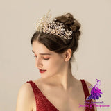 Multi-layer Rice Beads Bridal Headwear