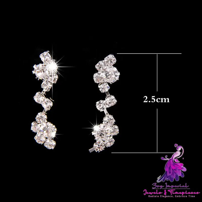 Simple Rhinestone Bridal Set