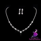 Simple Rhinestone Bridal Set