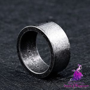 Simple Titanium Steel Unisex Ring