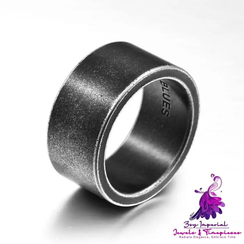 Simple Titanium Steel Unisex Ring