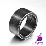 Simple Titanium Steel Unisex Ring