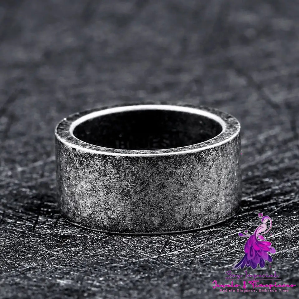 Simple Titanium Steel Unisex Ring