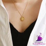 Flower Cutout Rose Necklace