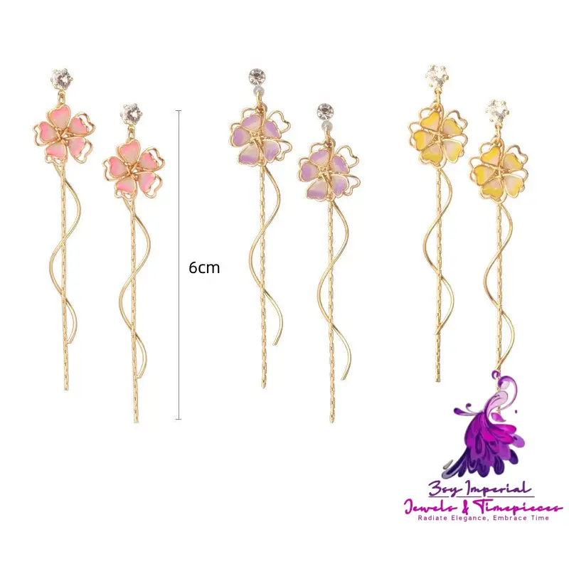 Sakura Fairy Tassel Earrings Girl