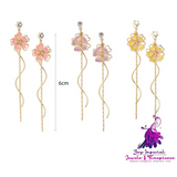 Sakura Fairy Tassel Earrings Girl