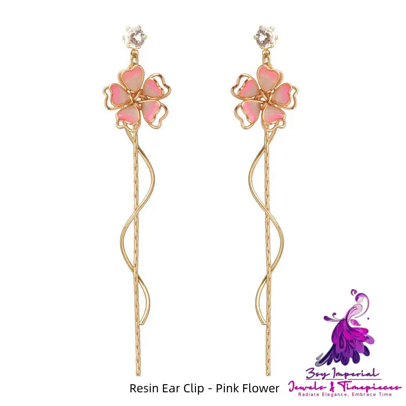 Sakura Fairy Tassel Earrings Girl