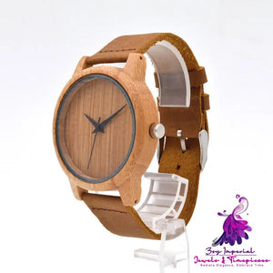 Simple Sandalwood Women’s Quartz Watch