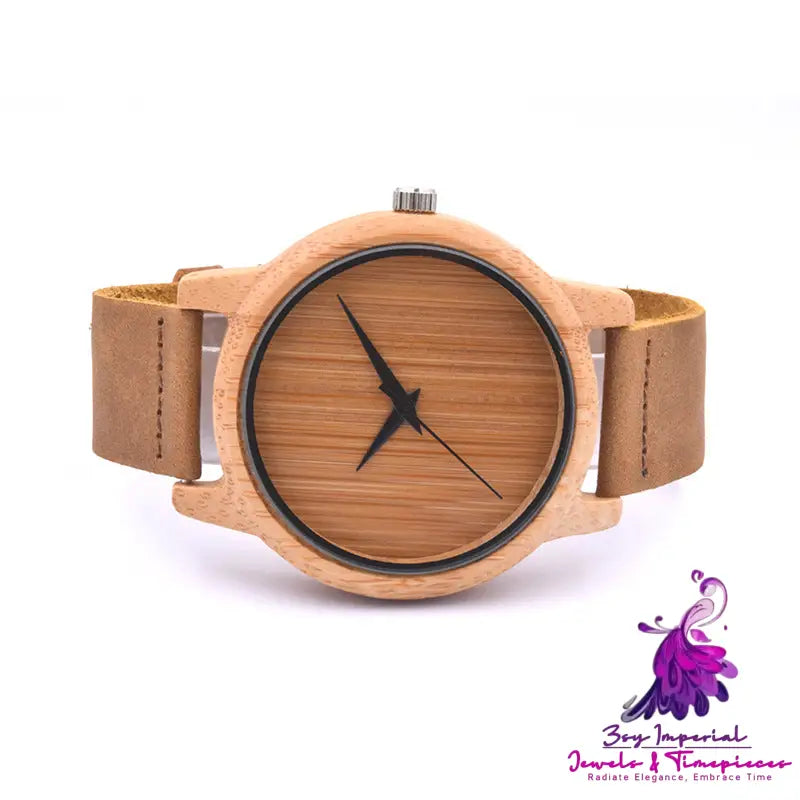 Simple Sandalwood Women’s Quartz Watch