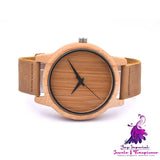 Simple Sandalwood Women’s Quartz Watch