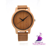 Simple Sandalwood Women’s Quartz Watch