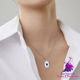 Sapphire Inlaid Sterling Silver Necklace