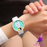 White Cat Silicone Women’s Watch