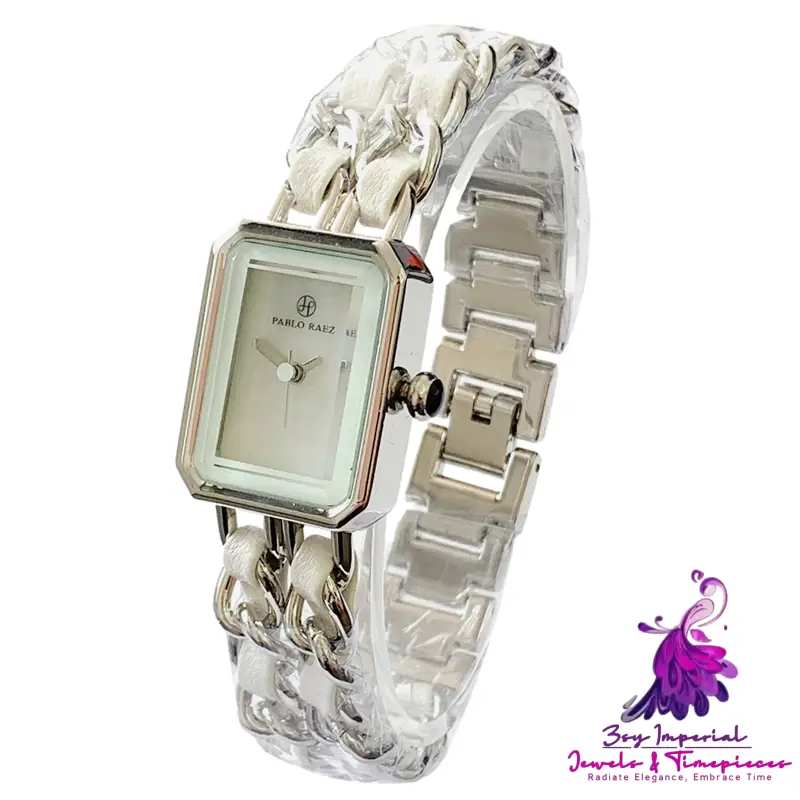 Square Dial Simple Women’s Wrist Watch