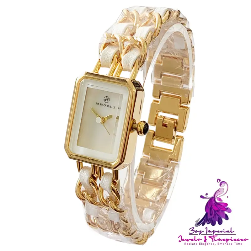 Square Dial Simple Women’s Wrist Watch