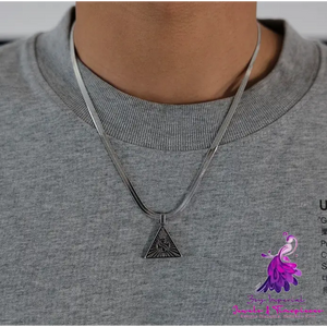 Snake Bone Triangle Totem Pendant