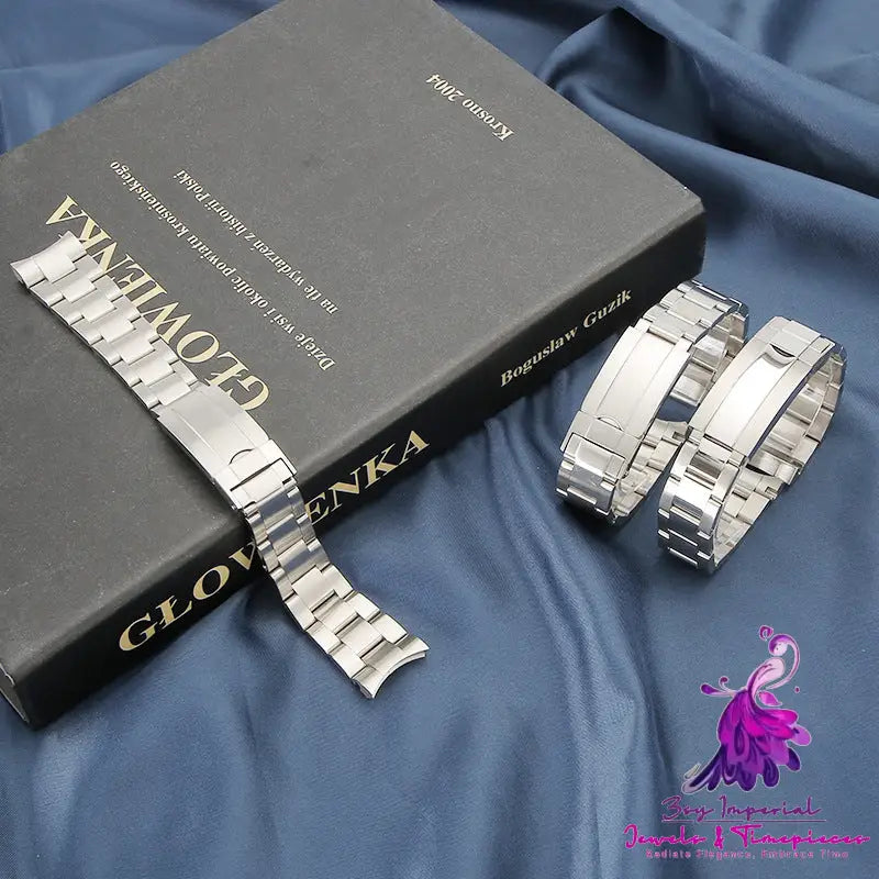 Solid Stainless Steel Three Bead Watch Band