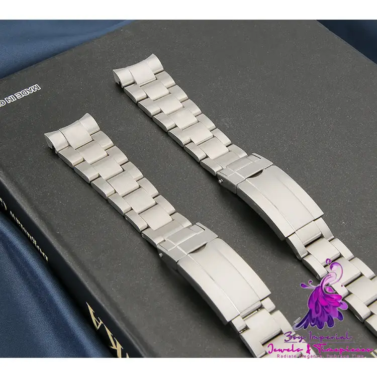 Solid Stainless Steel Three Bead Watch Band