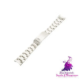 Solid Stainless Steel Three Bead Watch Band