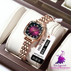 Waterproof Solid Steel Strap Women’s Watch