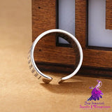 Tibetan Heart Sutra Silver Ring