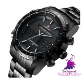 Waterproof Sports Steel Band Men’s Watch