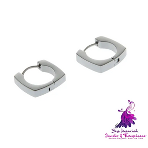 Square Titanium Steel Earrings