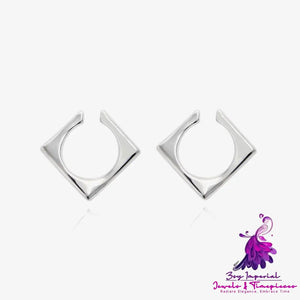 Square Earrings Without Ear Holes