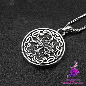 Vintage Tree Of Life Steel Pendant