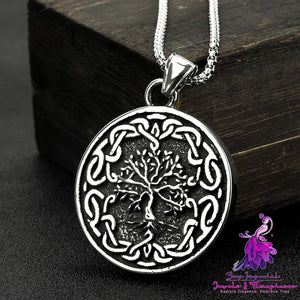 Vintage Tree Of Life Steel Pendant